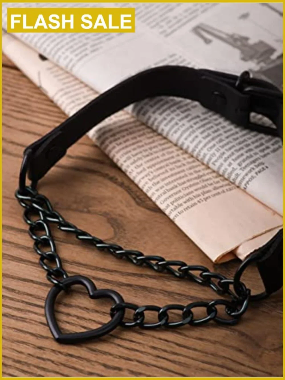 Gothic Heart Chain Choker Necklace Punk Grunge Emo Adjustable Lobster Clasp - Picture 5 of 7